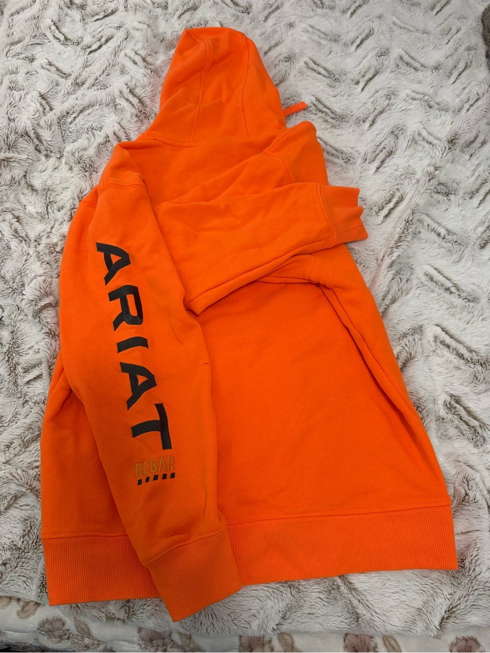 Ariat Men’s Bright Orange Hooded Pullover Sweatshirt